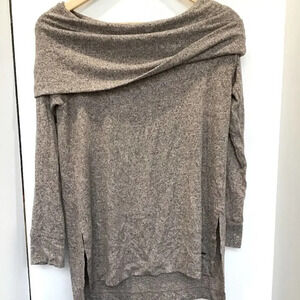 Lucky Brand Fold Over Top Tunic Sweater XS